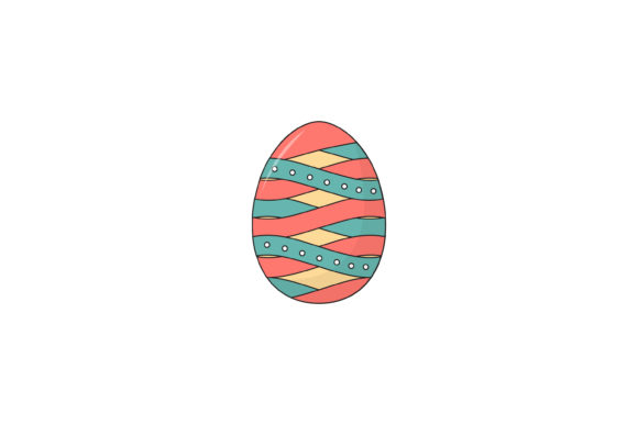Easter Egg Cross Color Fill Line: A Creative Asset for Designers
