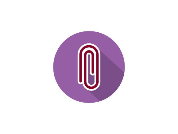 Elevate Your Brand with the Purple Color Paperclip Icon Business