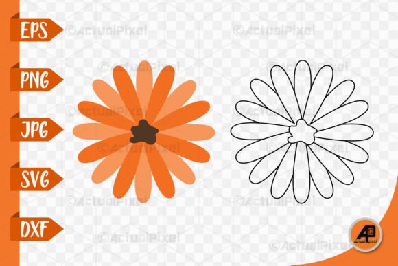 Flower Outline with Color Clipart: A Designer's Essential Asset
