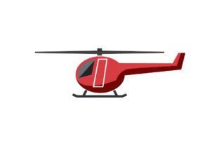 Helicopter, Chopper Full Color - Vector: Elevate Your Visual Projects