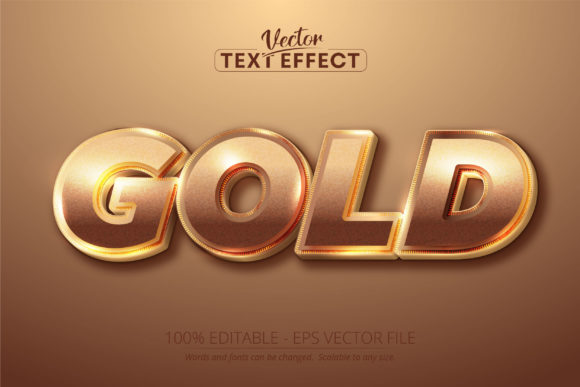 Shiny Gold Color Editable Text Effect: Elevate Your Designs