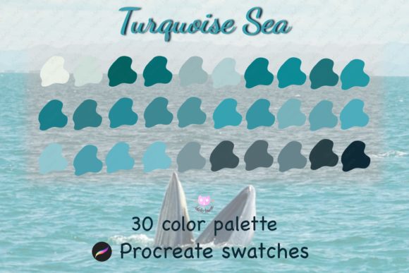 Turquoise Procreate Color Palette: Capture the Sea
