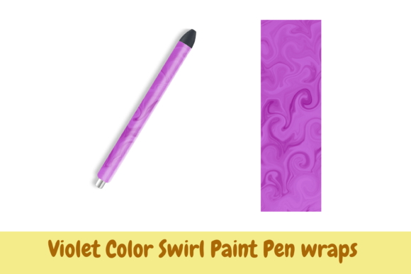 Violet Swirl Color Paint Pen Wrap PNG: Creative Applications