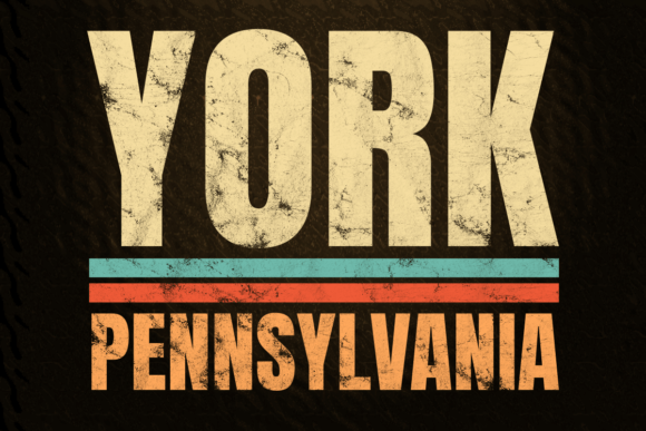 York Pennsylvania Retro Color: A Nostalgic Design Asset